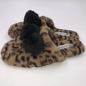 Calistoga Faux Cheetah Print Sip On Slipper